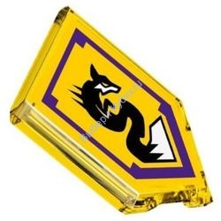 Деталь Лего Плитка Модифицированная 2 х 3 Пятиугольная С Рисунком Цвет Прозрачно-Желтый