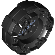 Деталь Лего Диск Твердый Пластик Гусеница С 7 Пин Отверстиями И 6 Малыми Отверстиями Цвет Черный