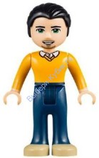 Friends Luis, Dark Blue Trousers, Bright Light Orange Sweater