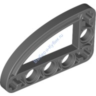 Деталь Лего Техник Бим 3 х 5 L-Формы С Дугой В Четверть Эллипса Тонкий Цвет Темно-Серый