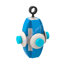 Набор деталей Лего ОТ Выбери Кубик Ёлочная Игрушка Сосулька Маленькая Темно-Лазурная