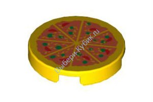 Деталь Лего Плитка Круглая 2 х 2 Пицца Цвет Желтый