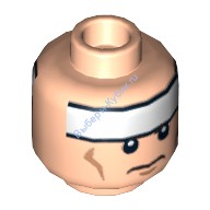 Деталь Лего Голова Минифигурки Двусторонняя Цвет Светло-Телесный