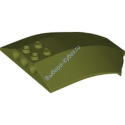 Деталь Лего Лобовое Стекло 8 х 6 х 2 С Изгибом Цвет Оливковый Зеленый
