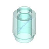 Деталь Лего Кубик Круглый 1 х 1 Открытый Штырек Цвет Прозрачно-Голубой