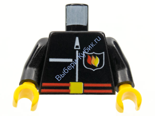 Деталь Лего Торс Минифигурки Цвет Черный