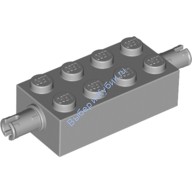 Деталь Лего Кубик Модифицированный 2 х 4 С Пинами Цвет Светло-Серый