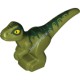 Деталь Лего Динозавр Детеныш Цвет Оливковый Зеленый
