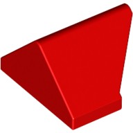 Деталь Лего Скос 45 2 х 1 Двойной / Обратный - Неопределенная Нижняя Сторона Цвет Красный