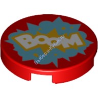 Деталь Лего Плитка Круглая 2 х 2 BOOM Цвет Красный