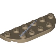 Деталь Лего Пластина Круглый Угол 2 х 6 Двойной Цвет Темно-Песочный