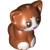 Деталь Лего Френдс Кошка Детеныш Цвет Темно-Оранжевый