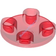 Деталь Лего Пластина Круглая 2 х 2 С Округлым Дном Цвет Прозрачно-Красный
