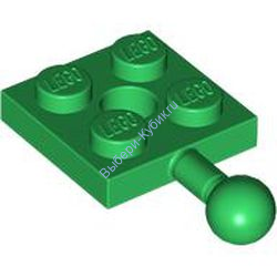 Деталь Лего Пластина 2 х 2 С Шаром И Отверстием Цвет Зеленый
