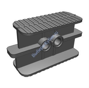 Деталь Лего Держатель Ремня 2 х 6 х 2 Цвет Темно-Серый (устаревш)