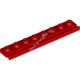 Деталь Лего Пластина 1 х 8 С Дверной Рельсой Цвет Красный