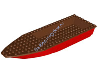 Деталь Лего Лодка 28 x 8 База (92710 / 92711) Цвет Красный