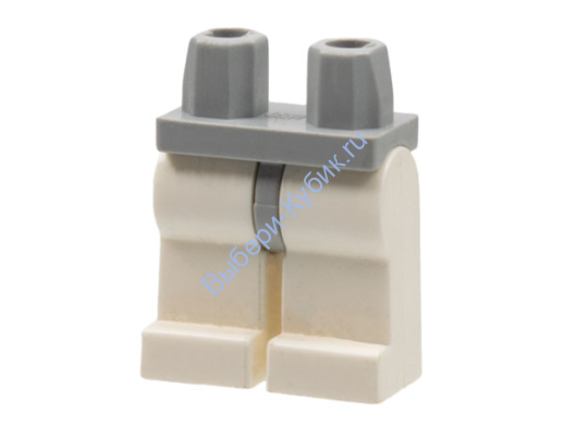 Деталь Лего Ноги С Рисунком Цвет Светло-Серый