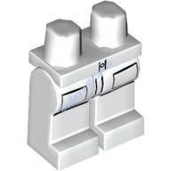 Деталь Лего Ноги Минифигурки с рисунком Цвет Белый