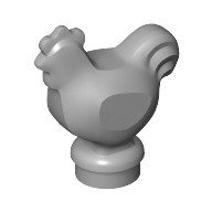 Деталь Лего Курица Цвет Светло-Серый