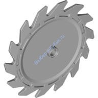 Деталь Лего Диск Циркулярной Пилы 9 х 9 с Пин Отверстием Цвет Светло-Серый