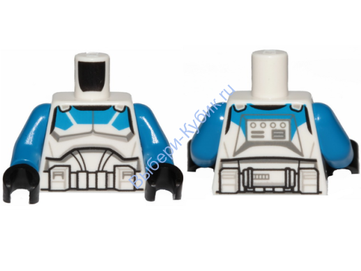 Деталь Лего Торс С Рисунком Цвет Белый