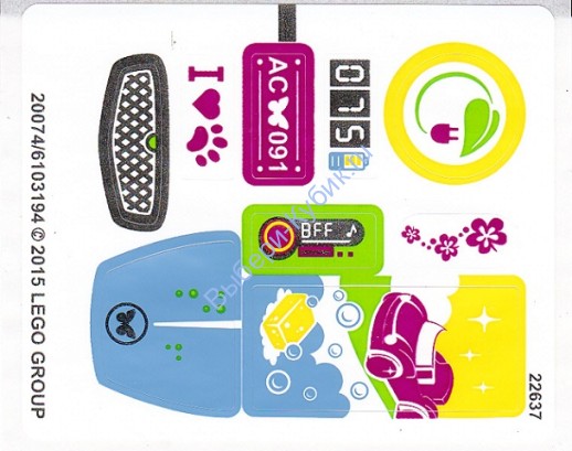 Наклейки К Набору Лего 41091 "Кабриолет Мии"