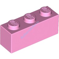Деталь Лего Кубик 1 х 3 Цвет Ярко-Розовый