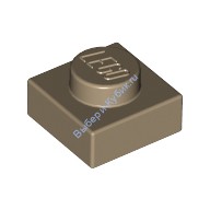 Деталь Лего Пластина 1 х 1 Цвет Темно-Песочный