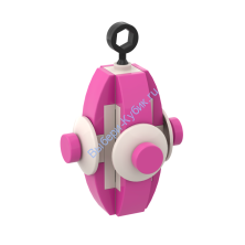 Набор деталей Лего ОТ Выбери Кубик Ёлочная Игрушка Сосулька Маленькая Темно-Розовая