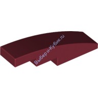Деталь Лего Скос Закругленный 4 х 1 Без Штырьков Цвет Темно-Красный
