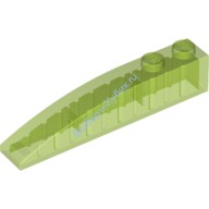 Деталь Лего Скос Закругленный 6 х 1 Цвет Прозрачно-Ярко-Зеленый