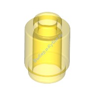 Деталь Лего Кубик Круглый 1 х 1 Открытый Штырек Цвет Прозрачно-Желтый