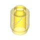 Деталь Лего Кубик Круглый 1 х 1 Открытый Штырек Цвет Прозрачно-Желтый