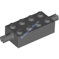 Деталь Лего Кубик Модифицированный 2 х 4 С Пинами Цвет Темно-Серый