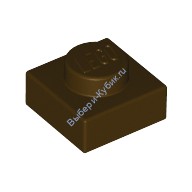 Деталь Лего Пластина 1 х 1 Цвет Темно-Коричневый