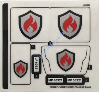 Наклейки К Набору 60321 10100071, 6399095 Лист 1