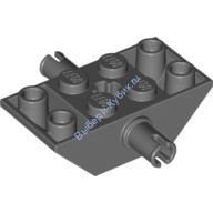 Деталь Лего Скос Перевернутый 45 4 х 2 Двойной С Пинами Цвет Темно-Серый