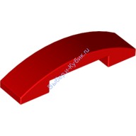 Деталь Лего Скос Закругленный 4 х 1 Двойной Без Штырьков Цвет Красный