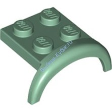 Деталь Лего Автомобильное Крыло 3 x 3 x 1 С Аркой Круглое Цвет Песочно-Зеленый