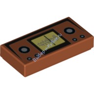 Деталь Лего Плитка 1 х 2 Радио Цвет Темно-Оранжевый