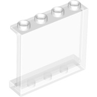 Деталь Лего Панель 1 х 4 х 3 С Боковыми Усилителями - Полые Штырьки Цвет Прозрачный