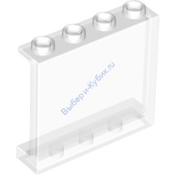 Деталь Лего Панель 1 х 4 х 3 С Боковыми Усилителями - Полые Штырьки Цвет Прозрачный
