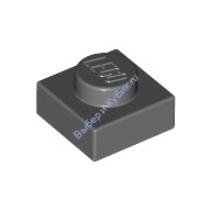 Деталь Лего Пластина 1 х 1 Цвет Темно-Серый