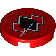 Деталь Лего Плитка Круглая 2 х 2 с Кристаллами Цвет Красный