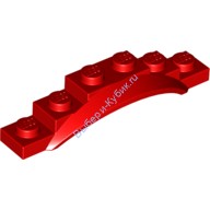Деталь Лего Автомобильное Крыло 1 1/2 х 6 х 1 С Аркой Цвет Красный