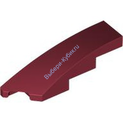 Деталь Лего Клин Закругленный 4 х 1 Левый Цвет Темно-Красный