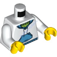 Деталь Лего Торс С Рисунком Цвет Белый