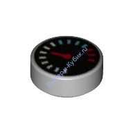 Деталь Лего Плитка Круглая 1 х 1 С Рисунком Цвет Светло-Серый