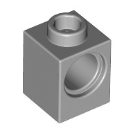 Деталь Лего Техник Кубик 1 х 1 С Отверстием Цвет Светло-Серый